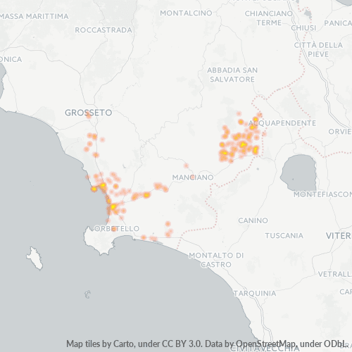 Mappa di calore per cap 58010
