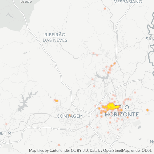 30710-000 Mapa de calor de densidad empresarial