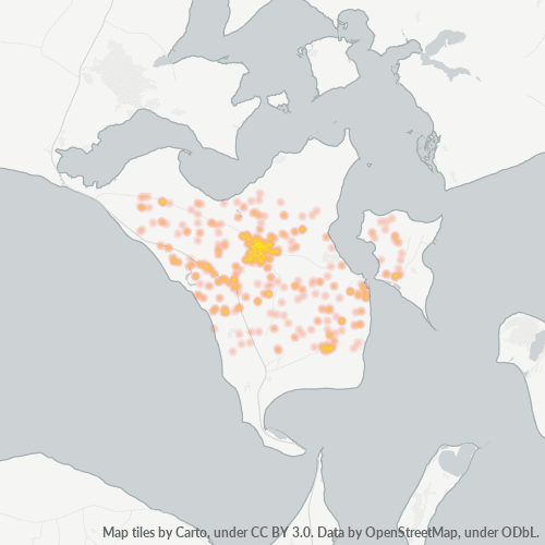 7790 Heatmap over forretningstæthed