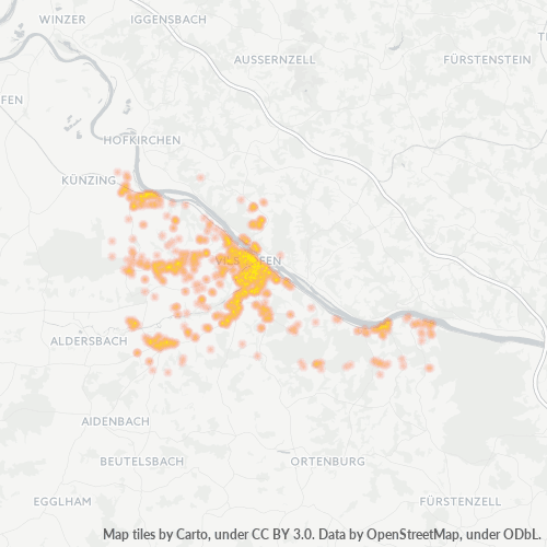 Heatmap für plz 94474