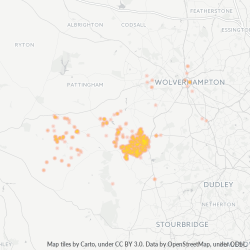 WV5 Business Density Heatmap