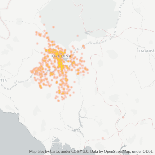 455 00 Χάρτης θερμότητας πυκνότητας επιχείρησης