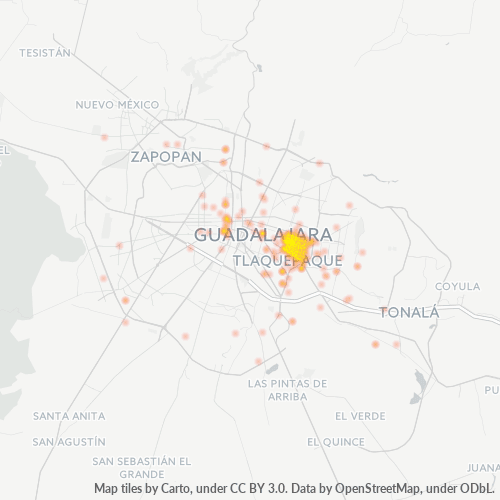 44800 Mapa de calor de densidad empresarial