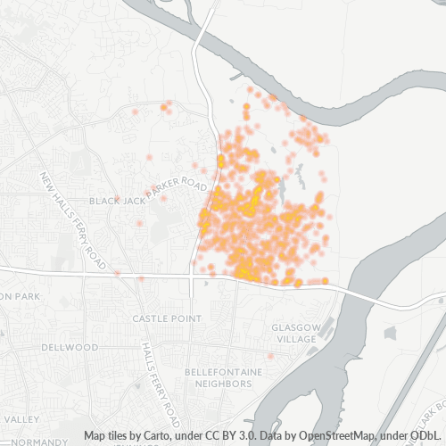 63138 Business Density Heatmap