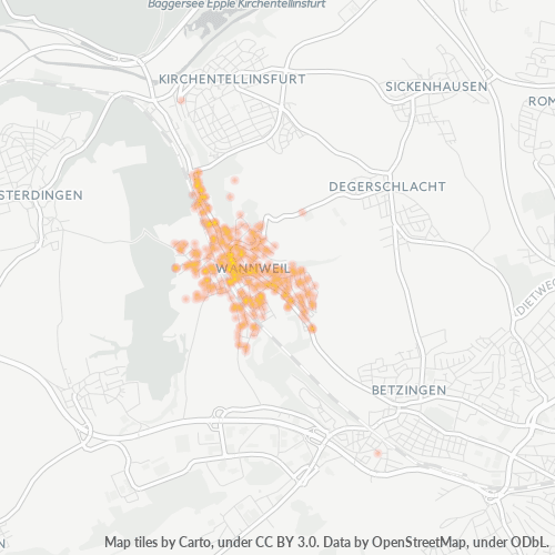 Heatmap für plz 72827