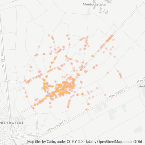 Heatmap voor postcode 6035
