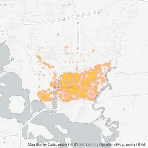 77520 Business Density Heatmap
