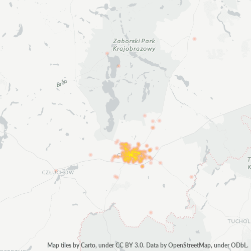 89-600 Mapa intensywności działalności gospodarczej