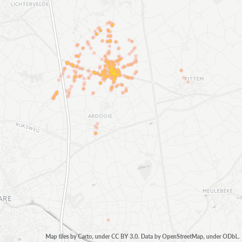 Heatmap voor postcode 8851