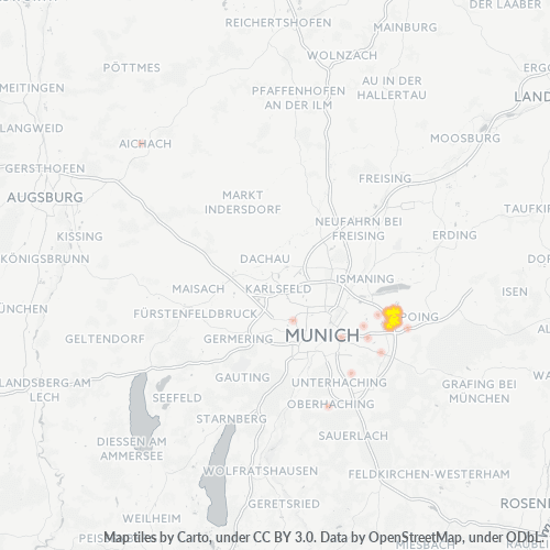 Heatmap für plz 85551