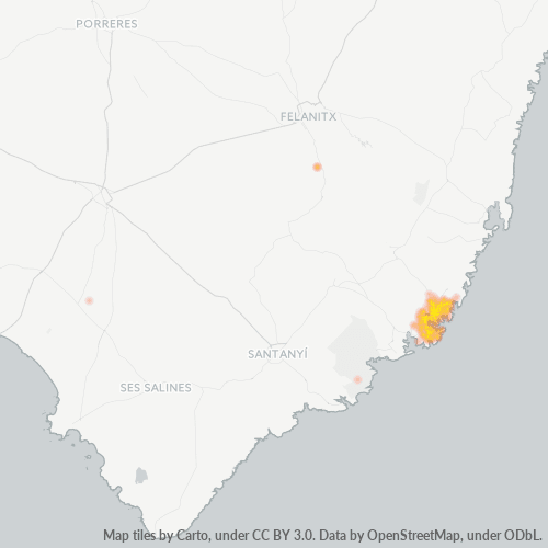 Mapa de calor para código postal 07660