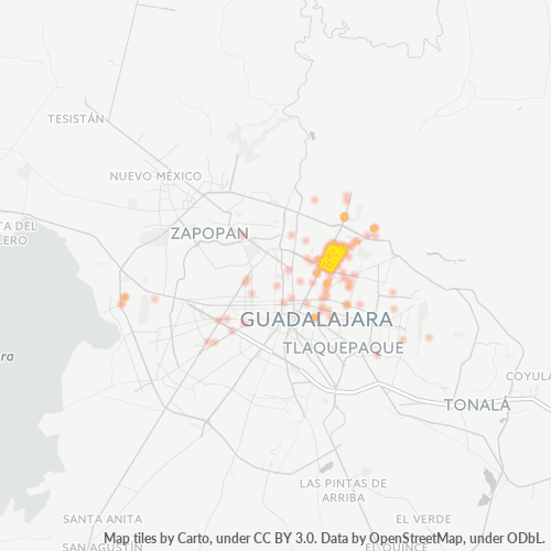 44320 Mapa de calor de densidad empresarial