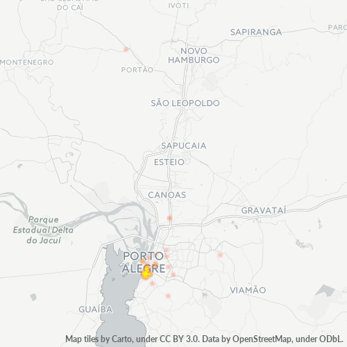 90150-000 Mapa de calor de densidad empresarial