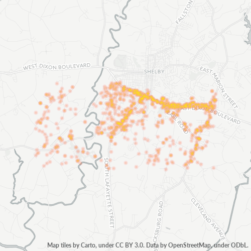 28152 Business Density Heatmap