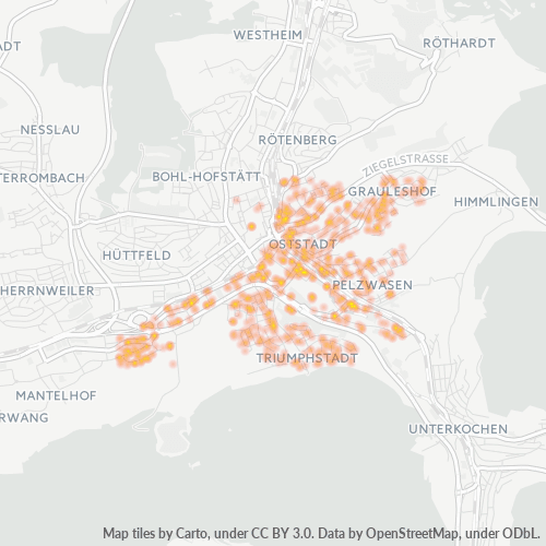 Heatmap für plz 73431