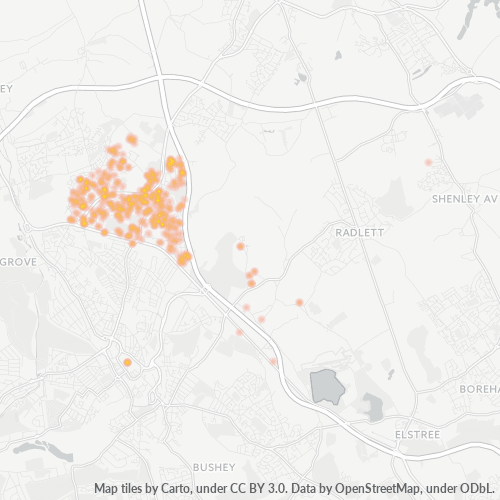 WD25 Business Density Heatmap