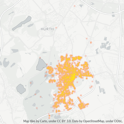 Heatmap für plz 50321