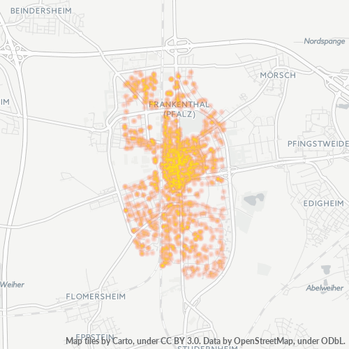 Heatmap für plz 67227