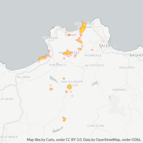 Mappa di calore per cap 90040
