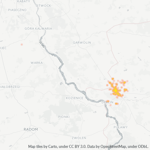 08-500 Mapa intensywności działalności gospodarczej