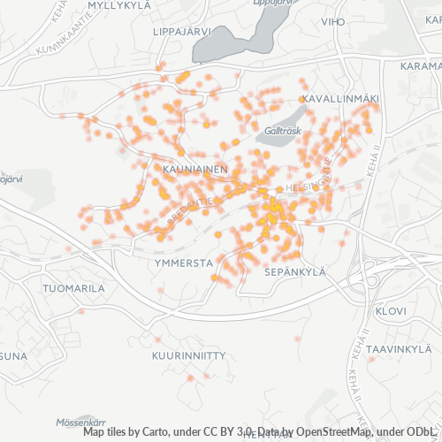 02700 Yritystiheys lämpökarttana