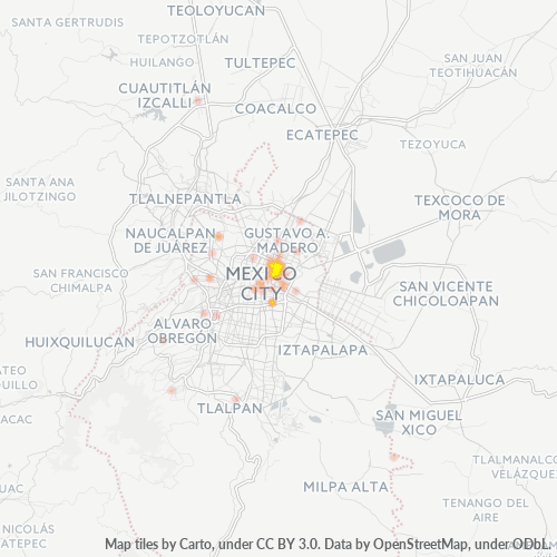 15300 Mapa de calor de densidad empresarial