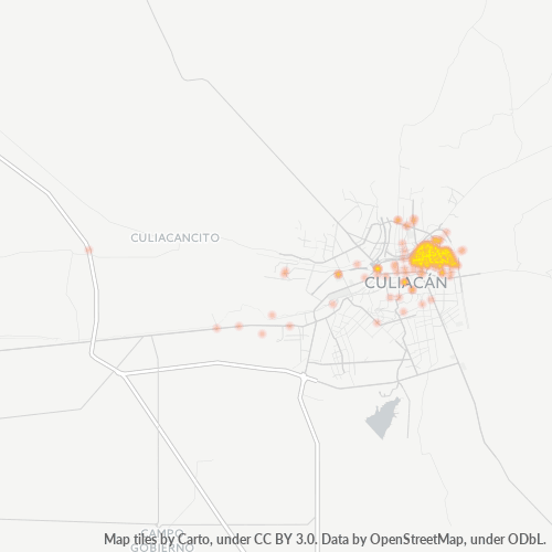 80060 Mapa de calor de densidad empresarial