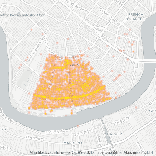 70115 Business Density Heatmap