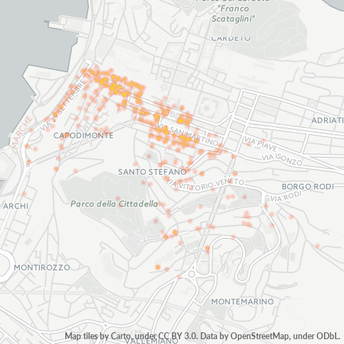 Mappa di calore per cap 60122