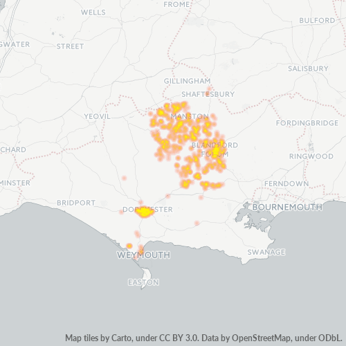 DT1 Business Density Heatmap