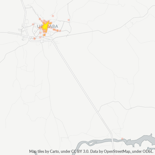 38010-000 Mapa de calor de densidad empresarial