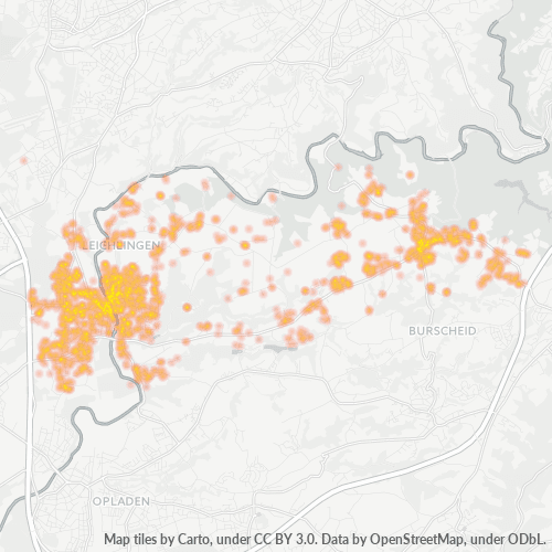 Heatmap für plz 42799
