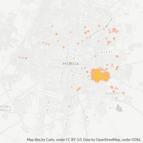 97173 Mapa de calor de densidad empresarial