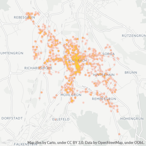 Heatmap für plz 08209