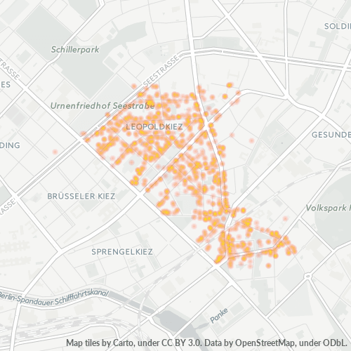 Heatmap für plz 13347