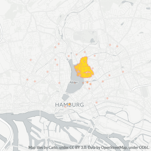 22085 Standortdichte-Heatmap