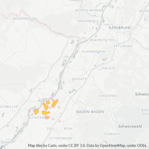Heatmap für plz 77836