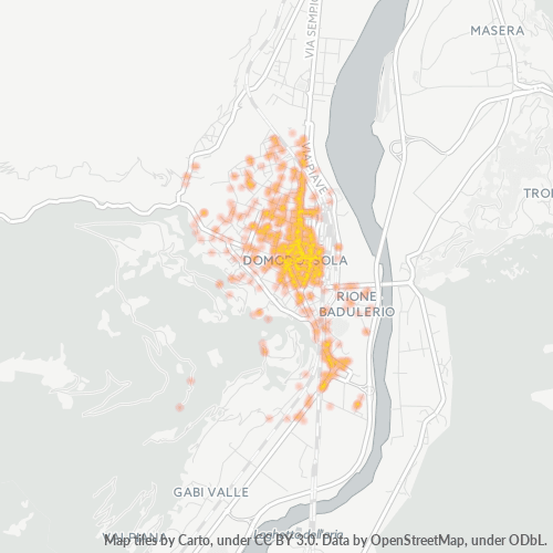 28845 Mappa di concentrazione per la densità di aziende
