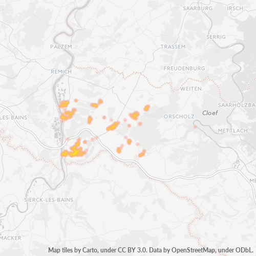 Heatmap für plz 66706