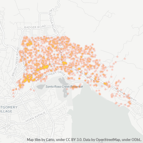 95409 Business Density Heatmap