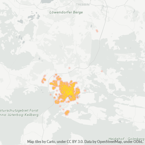 Heatmap für plz 14943