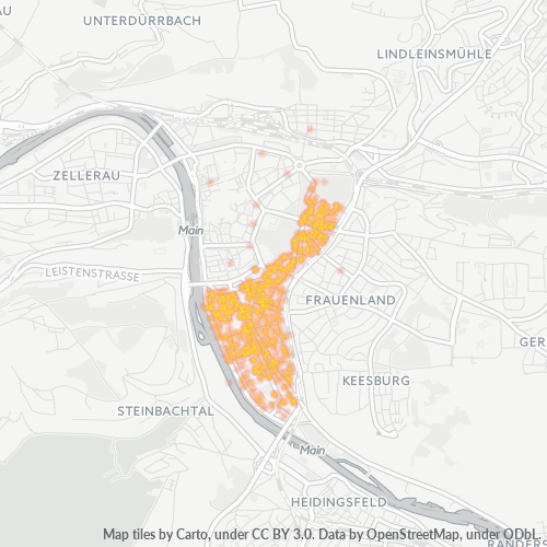 Heatmap für plz 97072