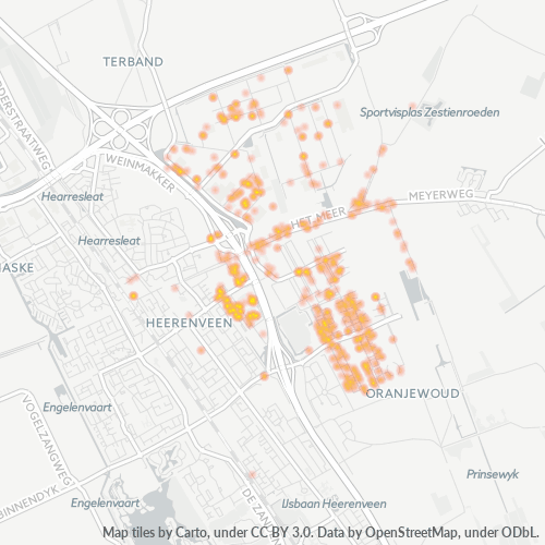 Heatmap voor postcode 8448