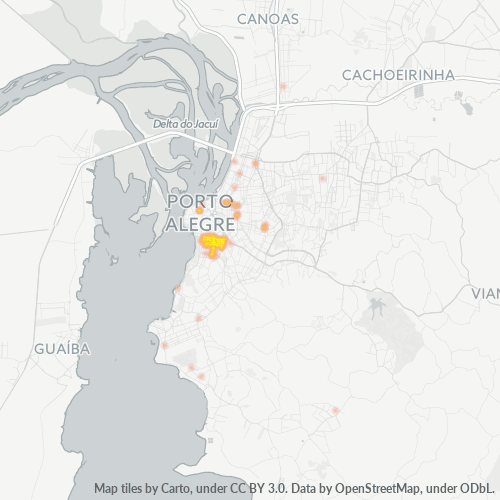 90130-000 Mapa de calor de densidad empresarial