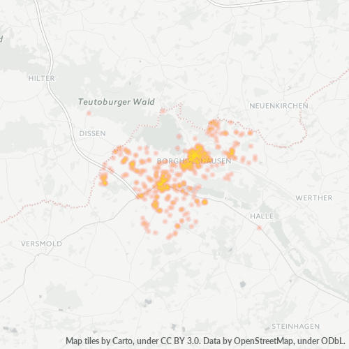 Heatmap für plz 33829
