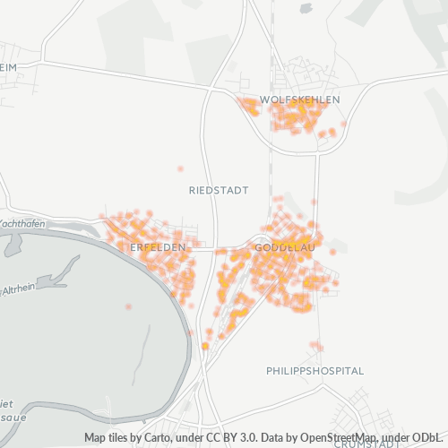 Heatmap für plz 64560