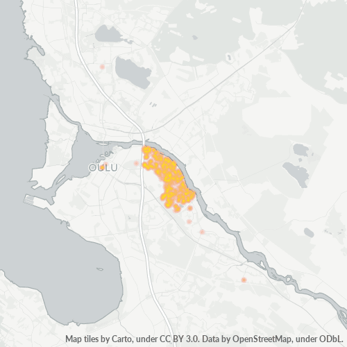 90230 Yritystiheys lämpökarttana