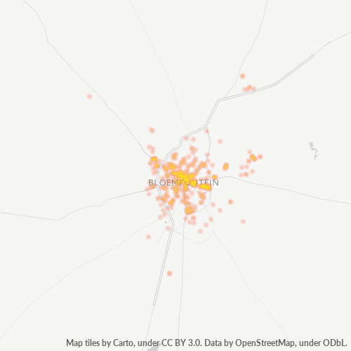 9300 Hittekaart vir Besigheidsdigtheid