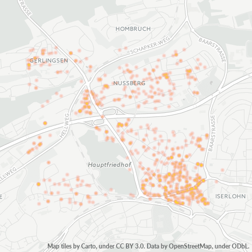 Heatmap für plz 58638