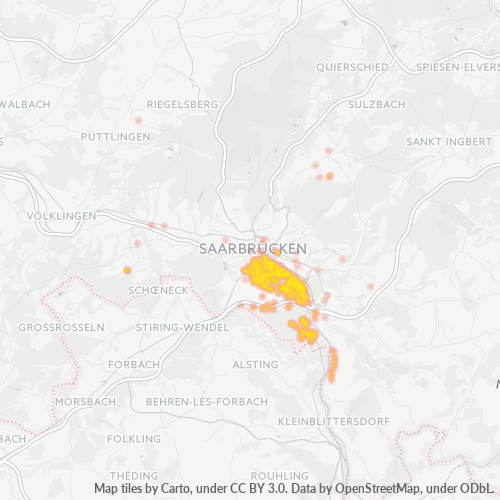 66119 Standortdichte-Heatmap